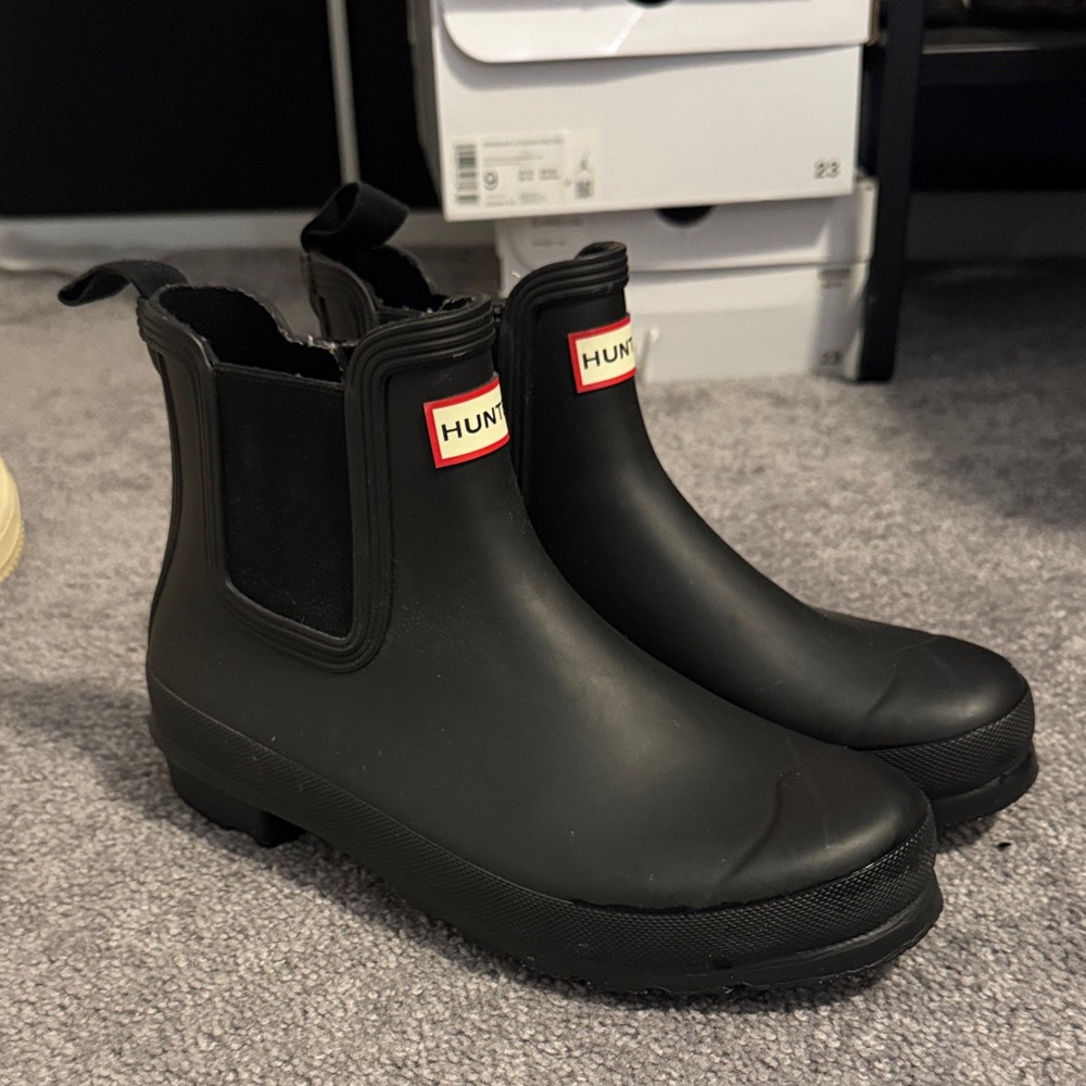 Hunter Classic Black Ankle Rain Boots